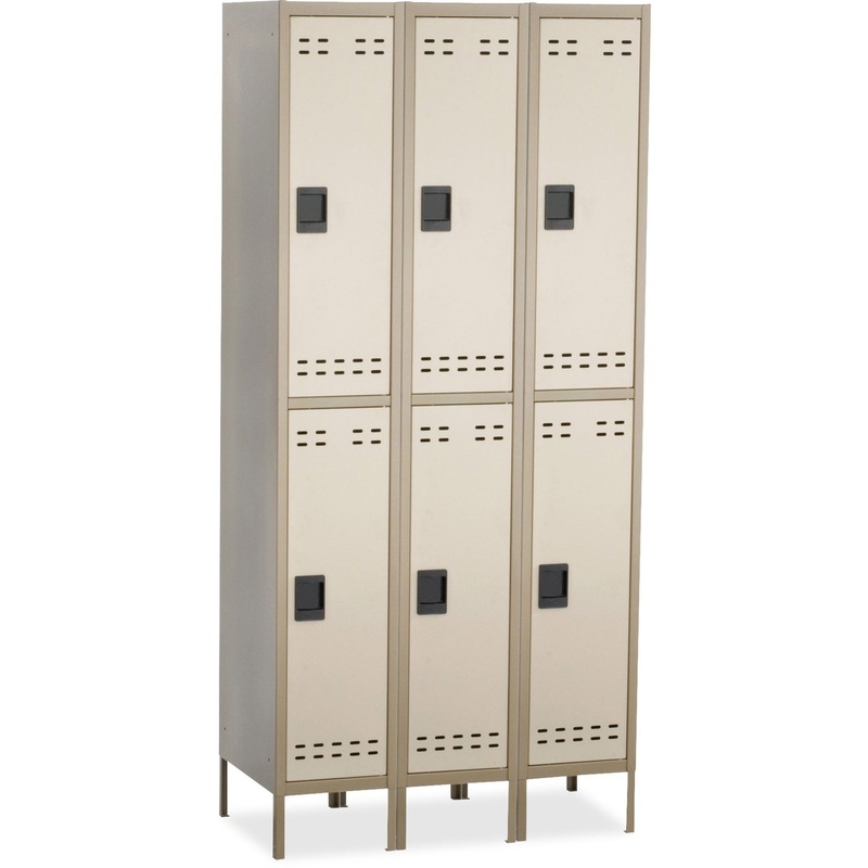 Safco Double-Tier Two-tone 3 Column Locker with Legs – SAF5526TN