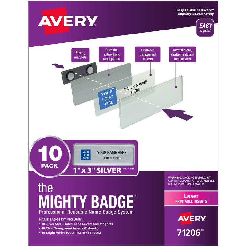 The Mighty Badge Mighty Badge Professional Reusable Name Badge System – AVE71206