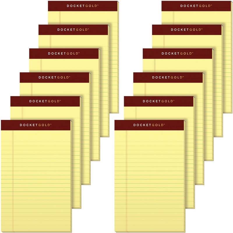 TOPS Docket Gold Jr. Legal Ruled Canary Legal Pads – Jr.Legal – TOP63900