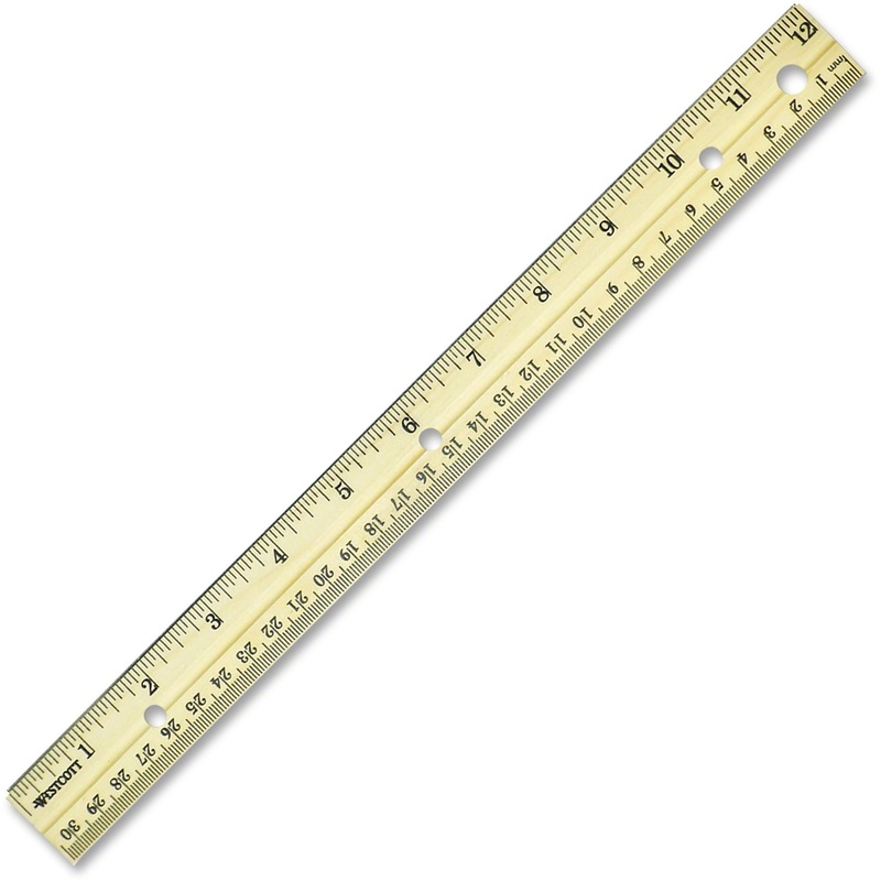 Westcott Metal Edge English/Metric Wood Ruler – ACM10702