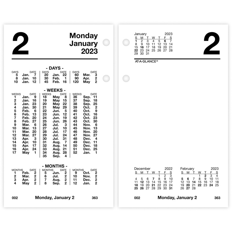 At-A-Glance Financial Daily Desk Calendar Refill – AAGS17050