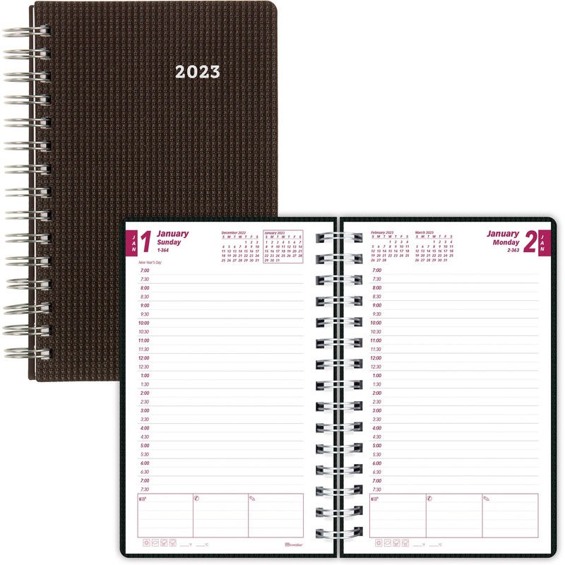 Brownline DuraFlex Daily Appointment Book / Monthly Planner – REDCB634VBLK
