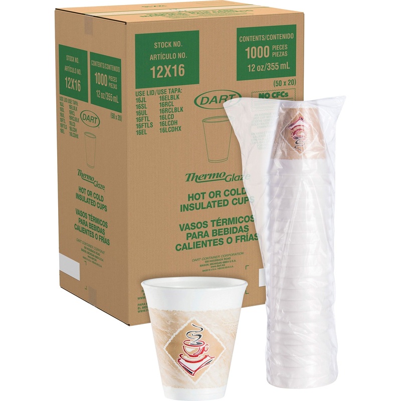 Dart Cafe G Design Foam Cups – DCC12X16G