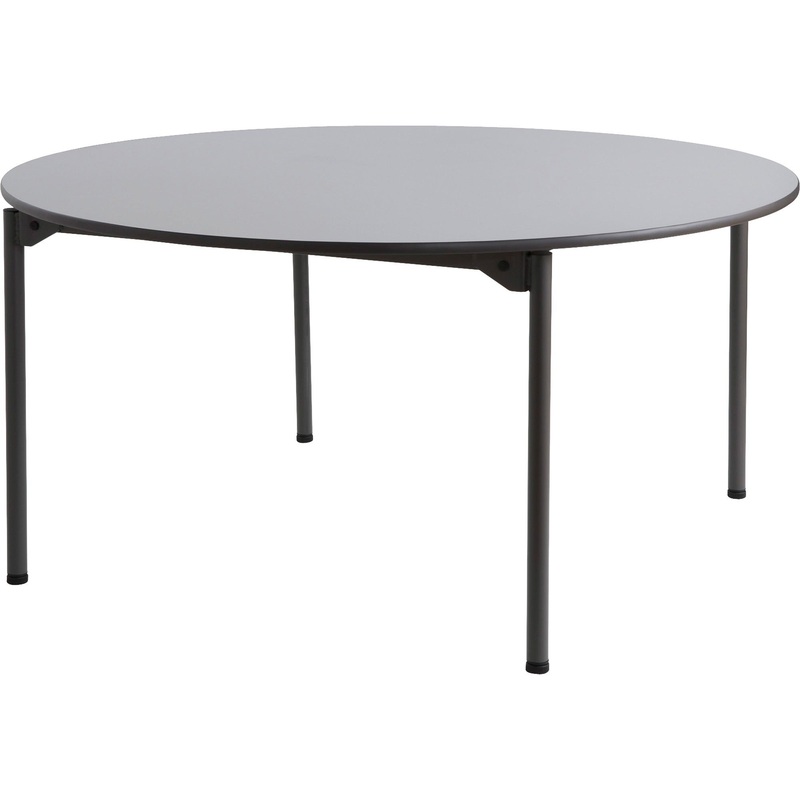 Iceberg Maxx Legroom Wood Round Folding Table – ICE65867