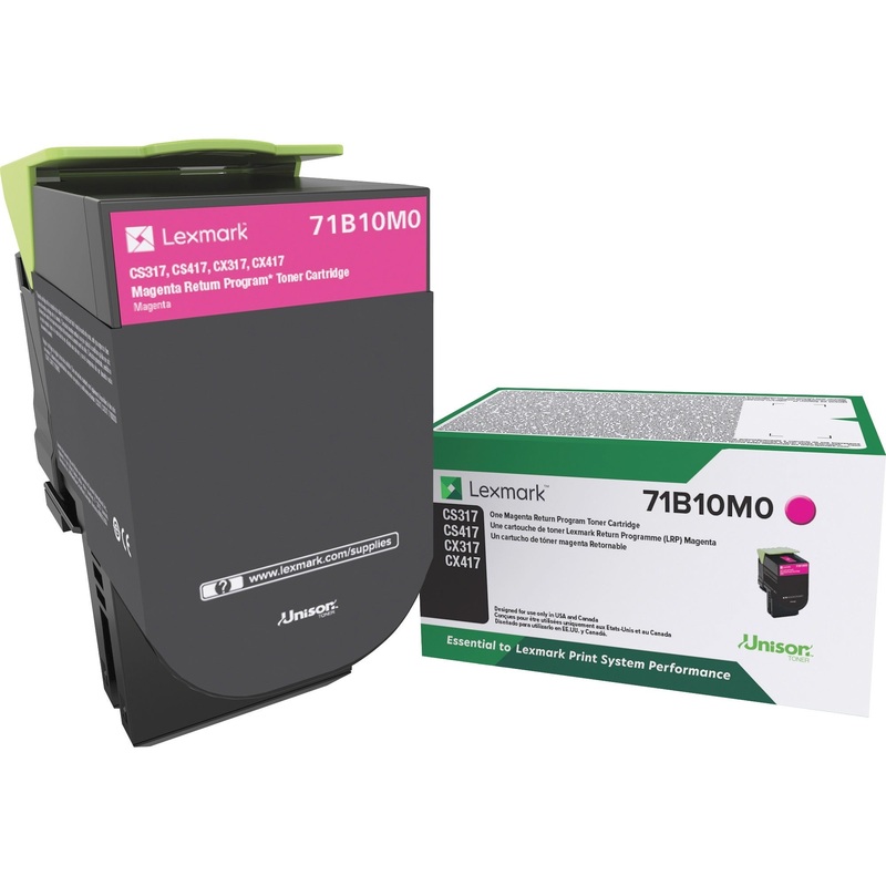 Lexmark Original Laser Toner Cartridge – Magenta – 1 Each – LEX71B10M0
