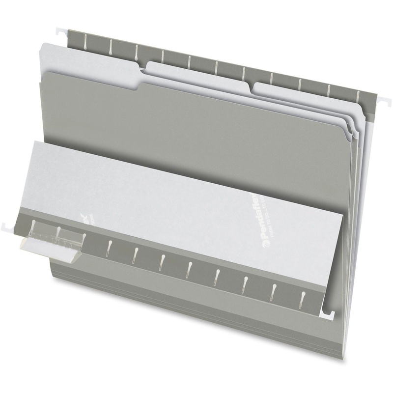 Pendaflex 1/3 Tab Cut Letter Recycled Top Tab File Folder – PFX421013GRA
