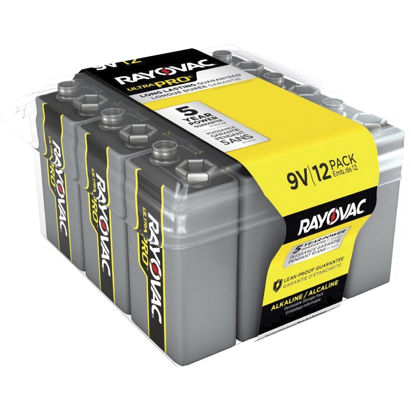 Rayovac Ultra Pro Alkaline 9 Volt Batteries – RAYAL9V12PPJ