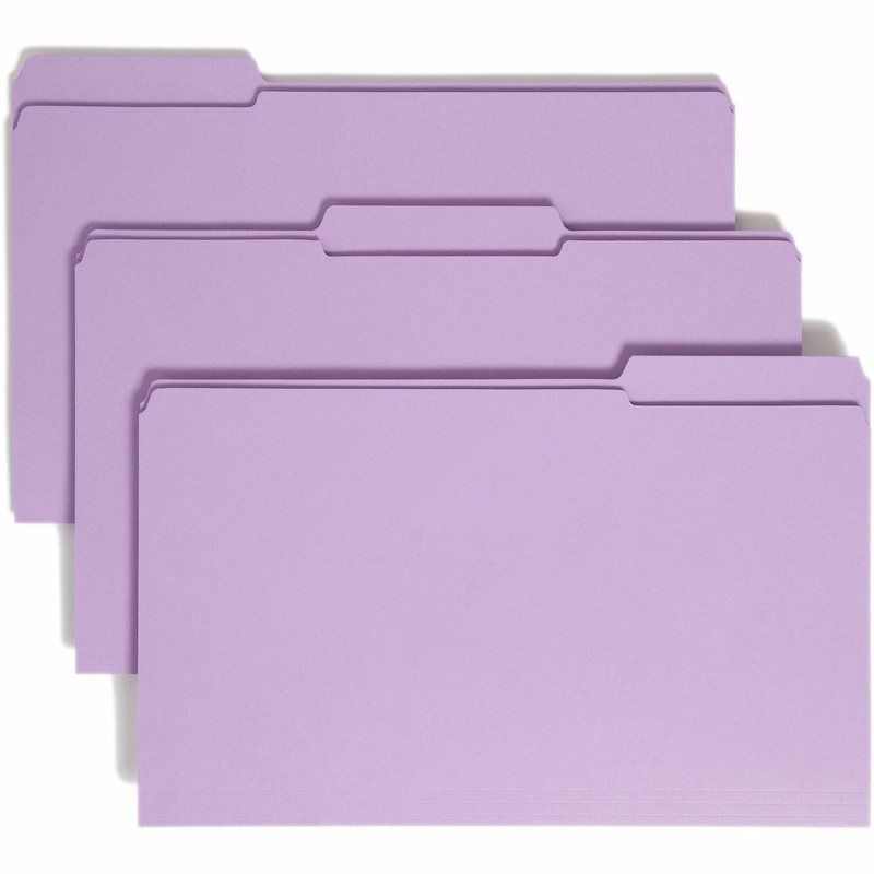 Smead Colored 1/3 Tab Cut Legal Recycled Top Tab File Folder – SMD17434