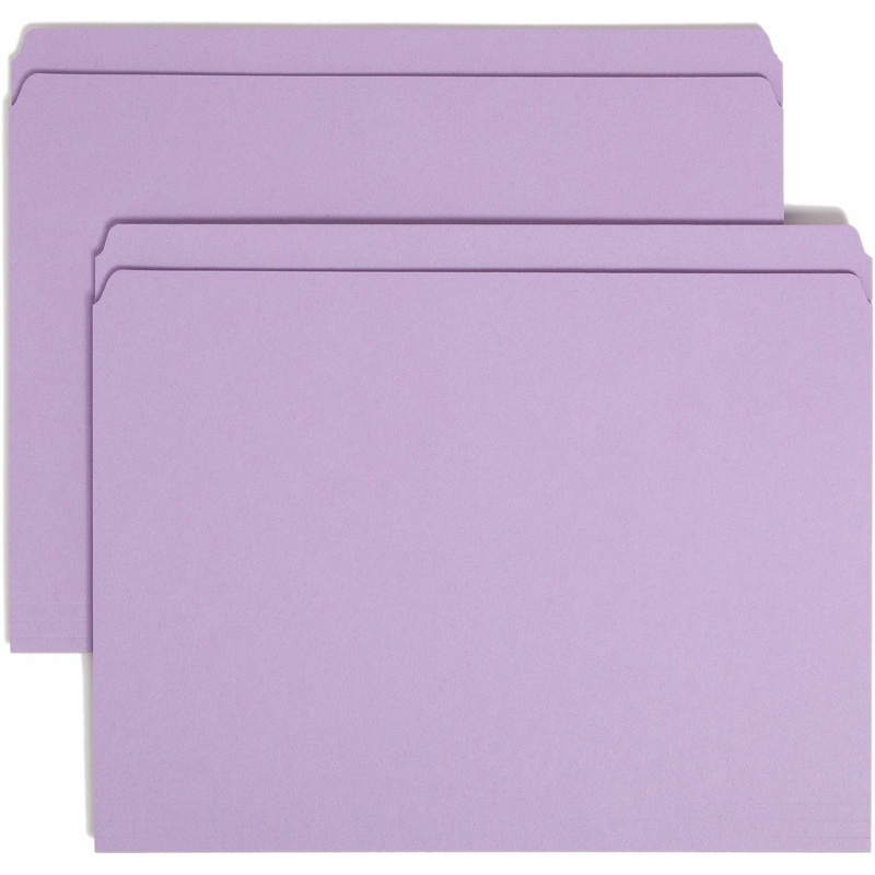 Smead Colored Straight Tab Cut Letter Recycled Top Tab File Folder – SMD12410