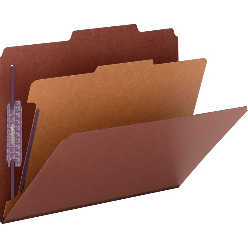 Smead SafeSHIELD 2/5 Tab Cut Letter Recycled Classification Folder – SMD13775