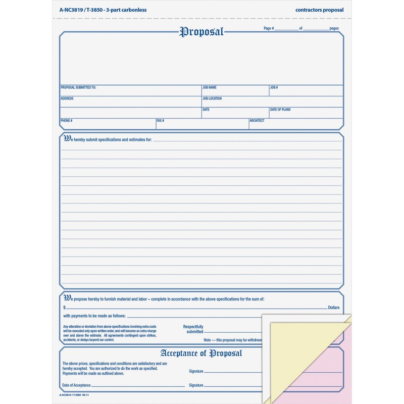 TOPS In Triplicate Proposal Form – TOP3850