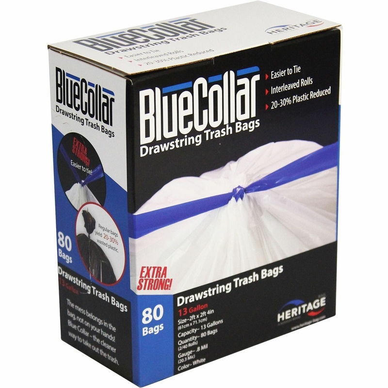 BlueCollar 13-gallon Drawstring Trash Bags – HERN4828EWRC1