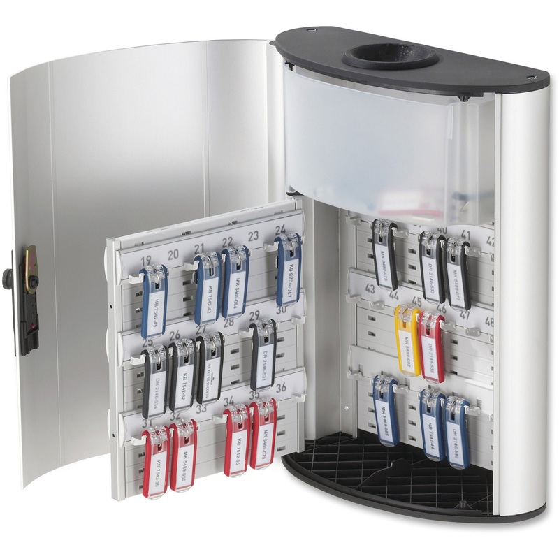 DURABLE Brushed Aluminum Combo Lock 54-Key Cabinet with Drop Box – DBL196823
