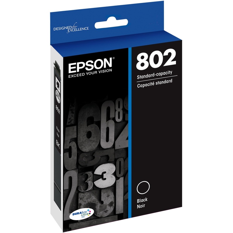 Epson DURABrite Ultra 802 Original Inkjet Ink Cartridge – Black – 1 Each – EPST802120S