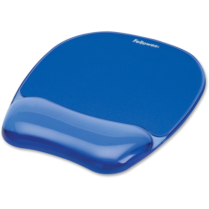 Fellowes Crystals Gel Mousepad/Wrist Rest – Blue – FEL91141