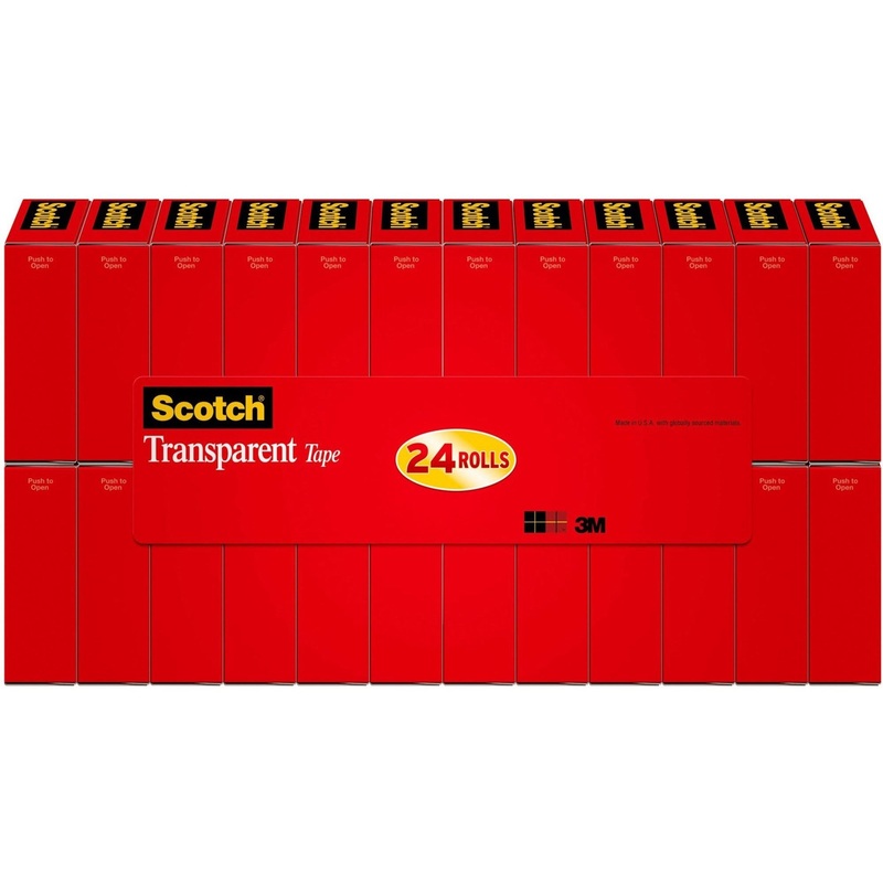 Scotch Transparent Tape – 3/4W – MMM600K24