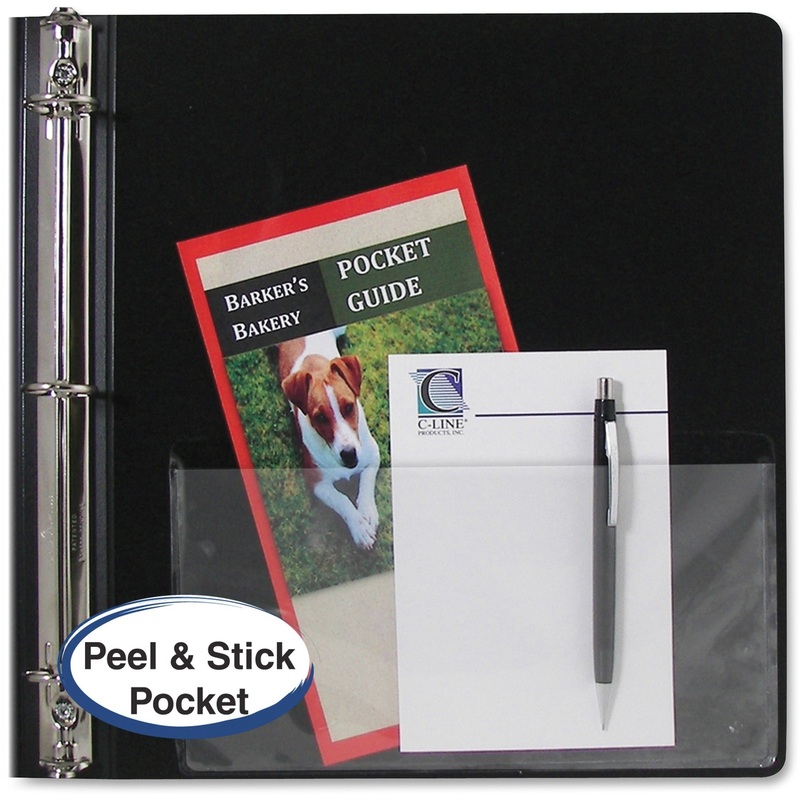 C-Line Self-Adhesive Add-On Poly Filing Pocket – CLI70185