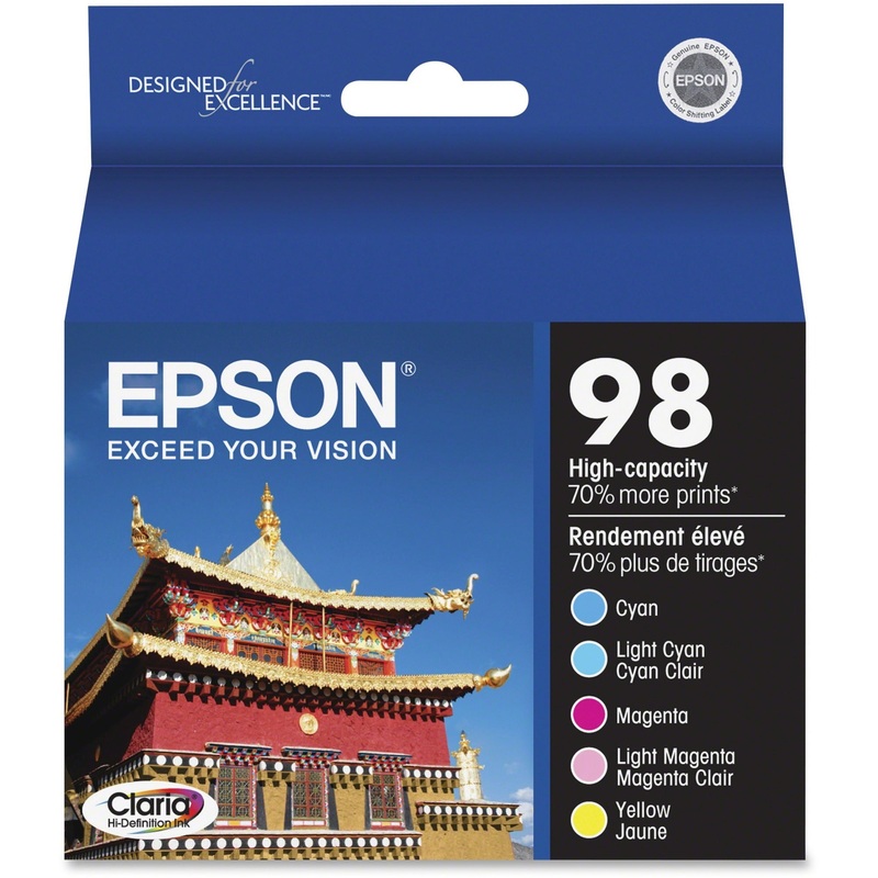 Epson Claria T098920 Original Inkjet Ink Cartridge – Cyan, Magenta, Yellow, Light Cyan, Light Magenta – 1 / Pack – EPST098920S