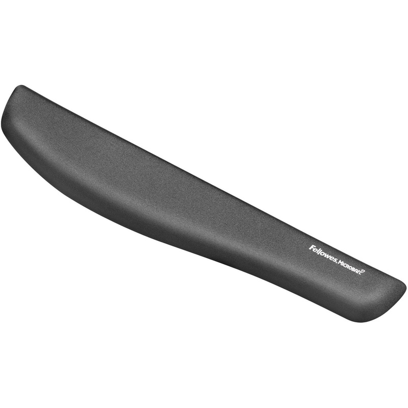 Fellowes PlushTouch Keyboard Wrist Rest with Microban – Graphite – FEL9252301