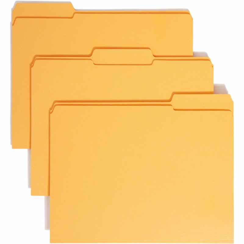 Smead Colored 1/3 Tab Cut Letter Recycled Top Tab File Folder – SMD12234