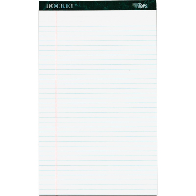 TOPS Docket Letr – Trim Legal Ruled White Legal Pads – Legal – TOP63590