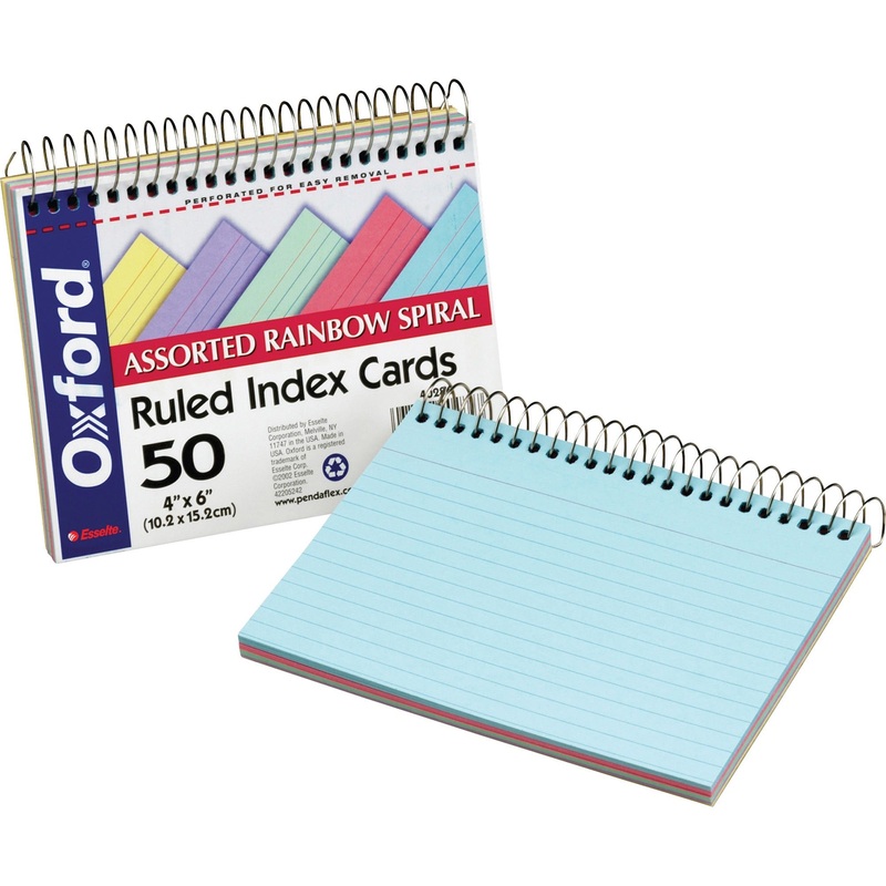 TOPS Oxford Spiral Bound Ruled Index Cards – OXF40286