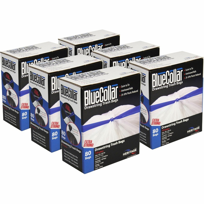BlueCollar 13-gallon Drawstring Trash Bags – HERN4828EWRC1CT
