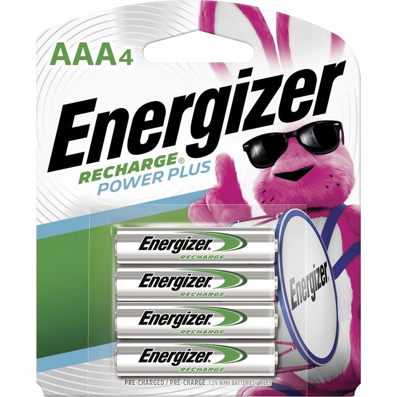 Energizer Recharge Power Plus Rechargeable AAA Batteries, 4 Pack – EVENH12BP4