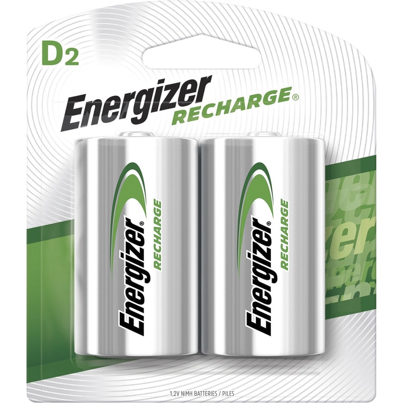 Energizer Recharge Universal Rechargeable D Batteries, 2 Pack – EVENH50BP2
