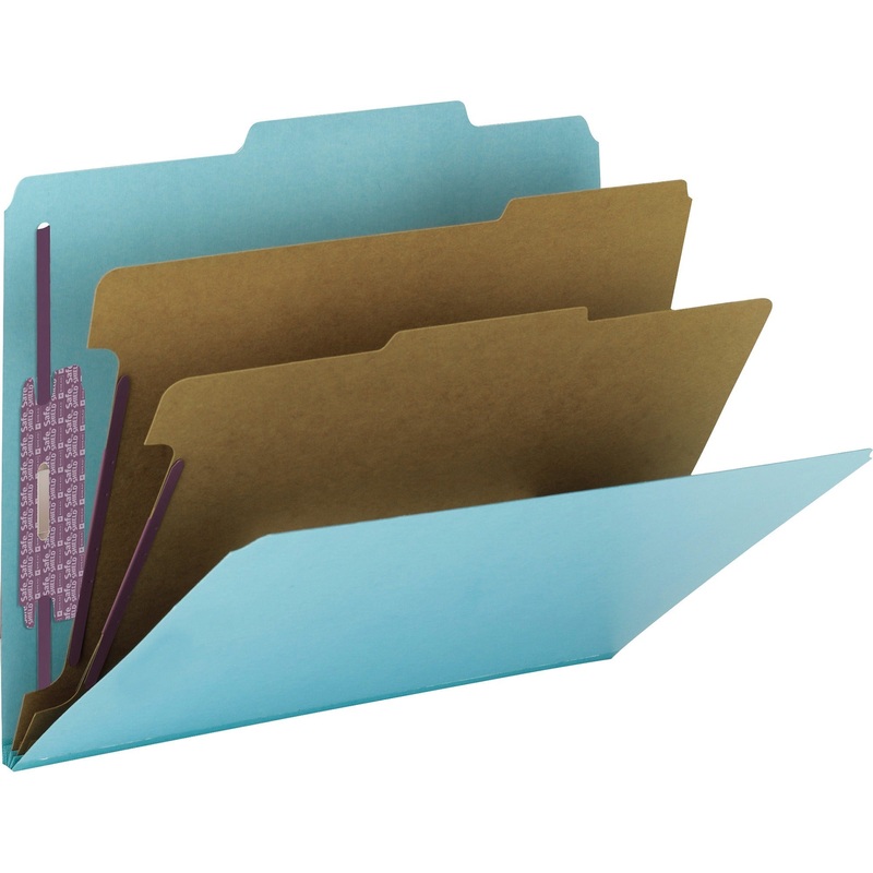 Smead SafeSHIELD 2/5 Tab Cut Letter Recycled Classification Folder – SMD14030