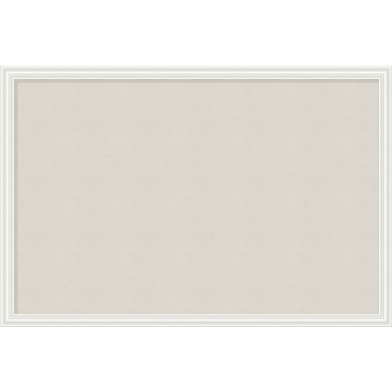 U Brands Cork Linen Bulletin Board, 30 x 20 Inches, White Wood Frame (2074U00-01) – UBR2074U0001
