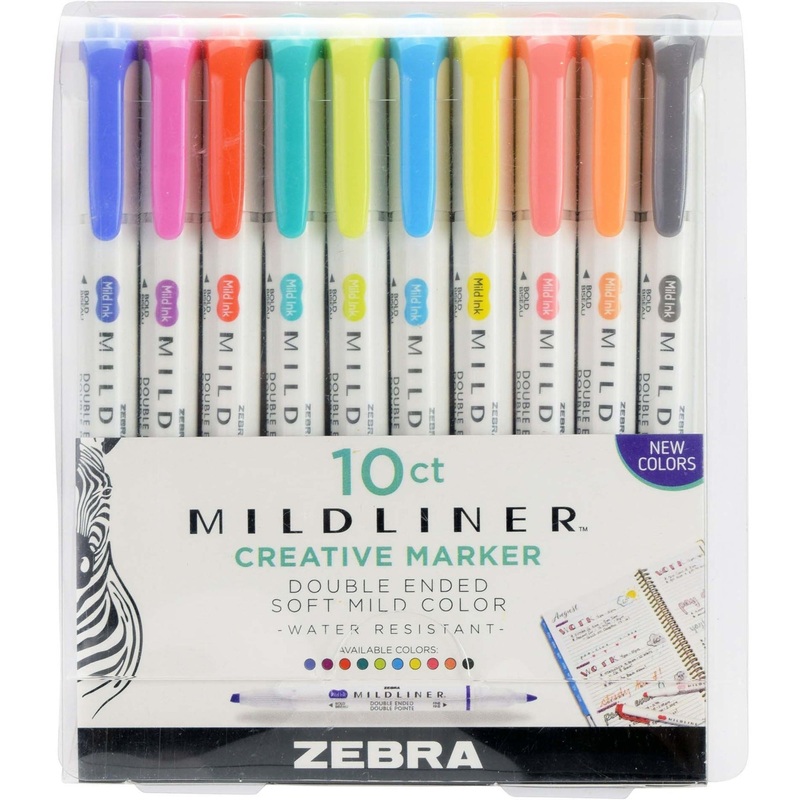 Zebra Pen Mildliner Double-ended Assorted Highlighter Set 10PK – ZEB78101