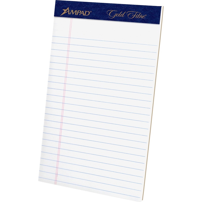 Ampad Gold Fibre Medium Ruled Perforated Remanufactured Jr. Legal Pads – TOP20018