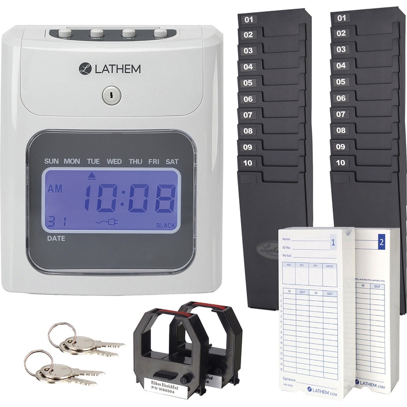 Lathem 400E Top Feed Electronic Time Clock Kit – LTH400EKIT