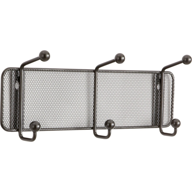 Safco Onyx Mesh 3-Hook Garment Wall Rack – SAF6402BL