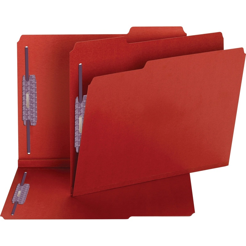 Smead Colored 1/3 Tab Cut Letter Recycled Fastener Folder – SMD14936