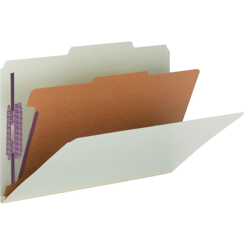 Smead SafeSHIELD 2/5 Tab Cut Legal Recycled Classification Folder – SMD18776