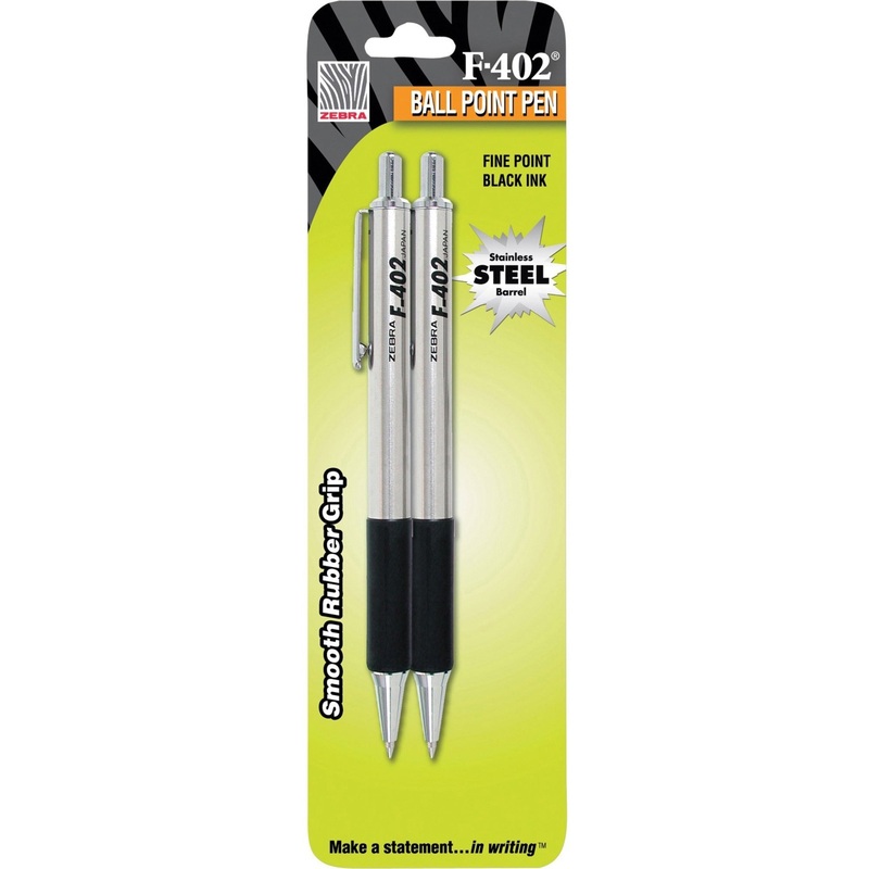 Zebra STEEL 4 Series F-402 Retractable Ballpoint Pen – ZEB29212