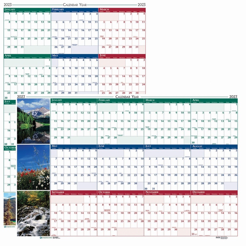 House of Doolittle Earthscapes Scenic Wipe-off Wall Planner – HOD3931