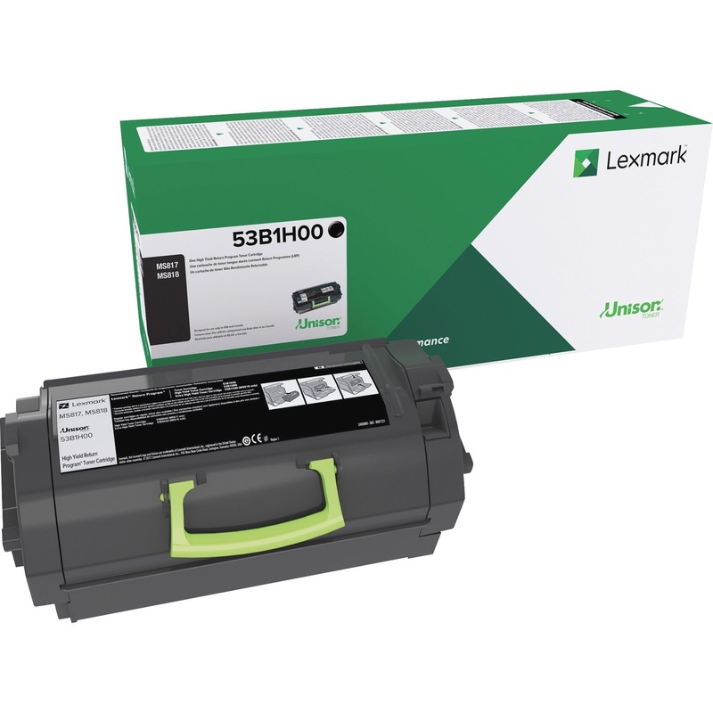 Lexmark Original High Yield Laser Toner Cartridge – 1 Each – LEX53B1H00
