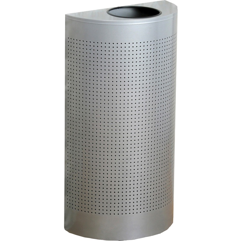 Rubbermaid Commercial Half Round Metallic Waste Receptacle – RCPSH12EPLSM