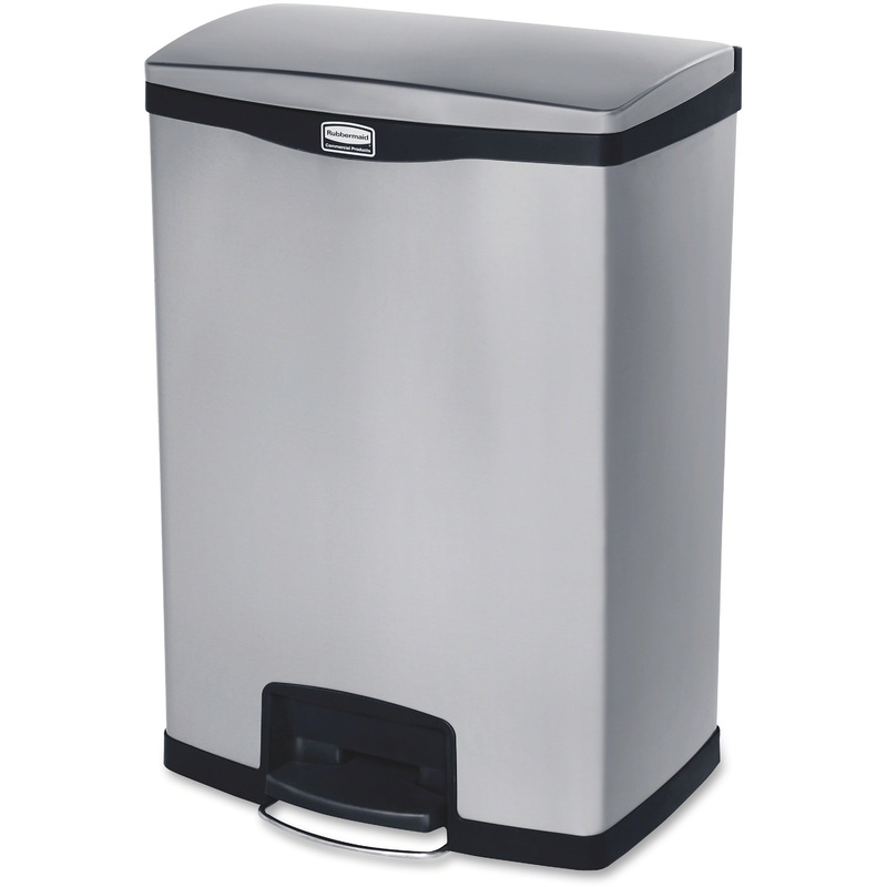 Rubbermaid Commercial Slim Jim Metal 24G End Step Can – RCP1901999