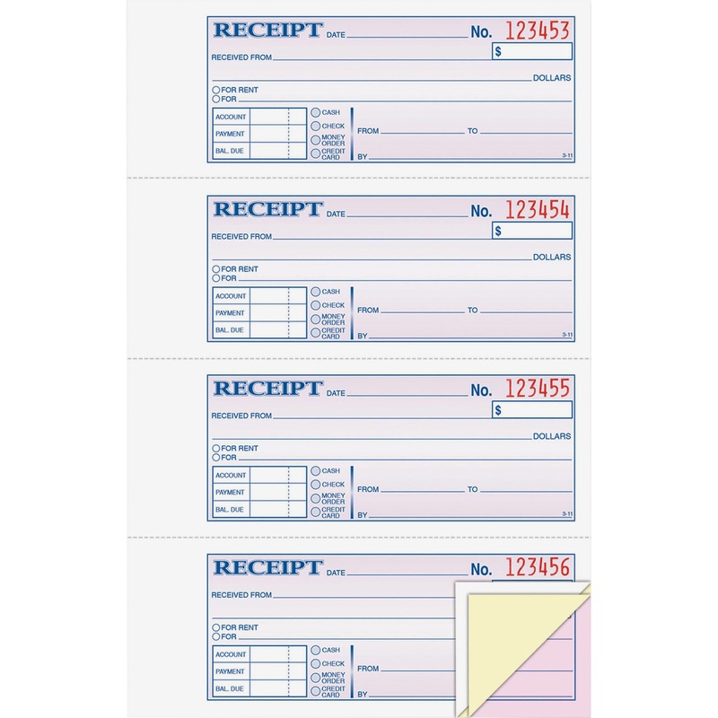 Adams Tapebound 3-part Money Receipt Book – ABFTC1182