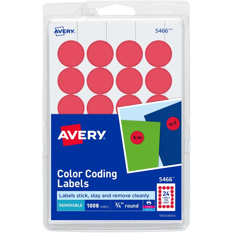 Avery Color-Coding Labels – AVE05466