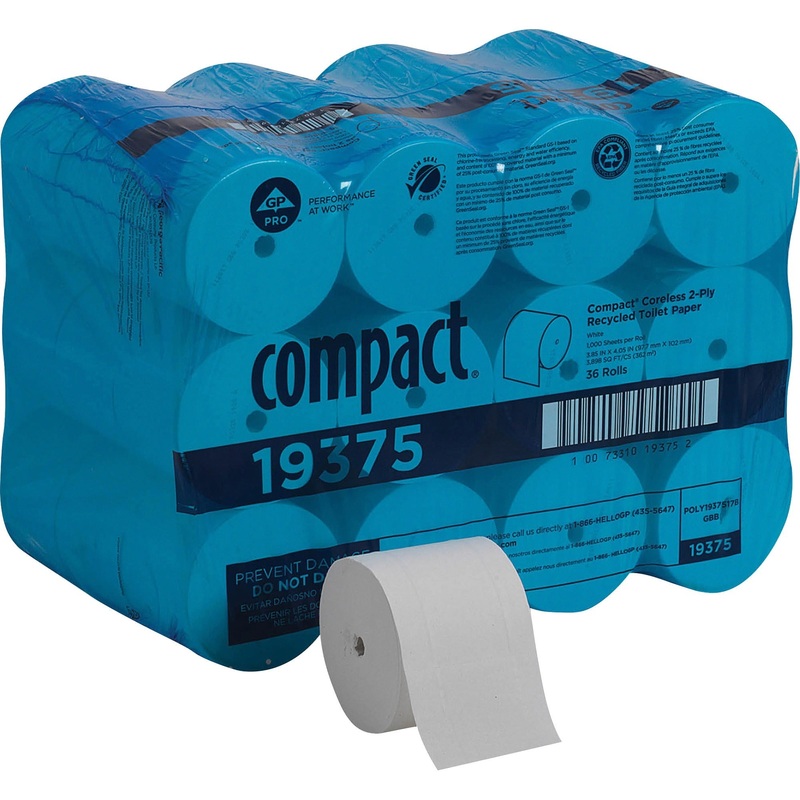 Compact Coreless Recycled Toilet Paper – GPC19375