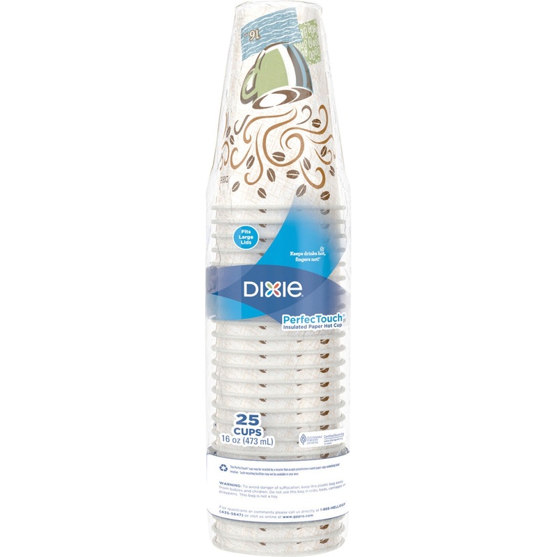 Dixie PerfecTouch Insulated Hot Coffee Cups by GP Pro – DXE5356DX