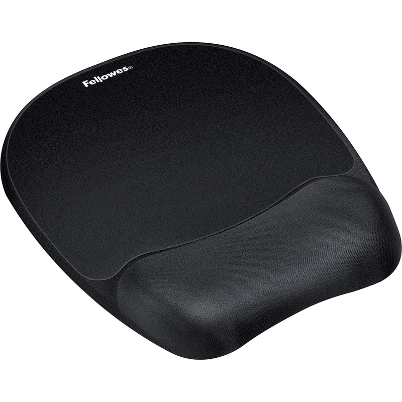 Fellowes Memory Foam Mouse Pad/Wrist Rest- Black – FEL9176501