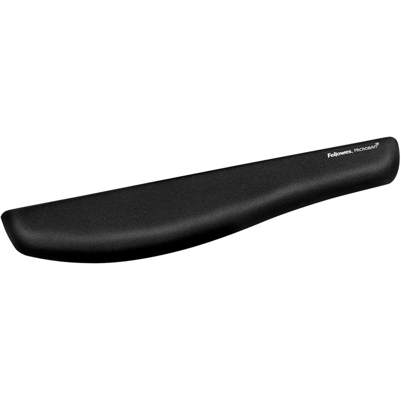 Fellowes PlushTouch Keyboard Wrist Rest with Microban – Black – FEL9252101