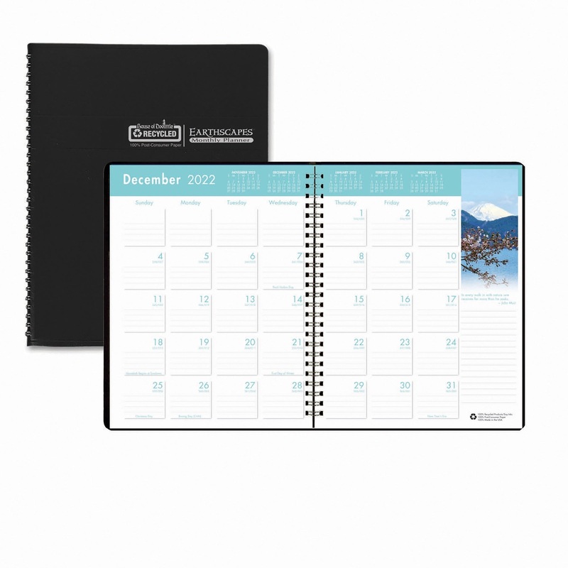House of Doolittle Earthscapes Wirebound Monthly Planner – HOD26402