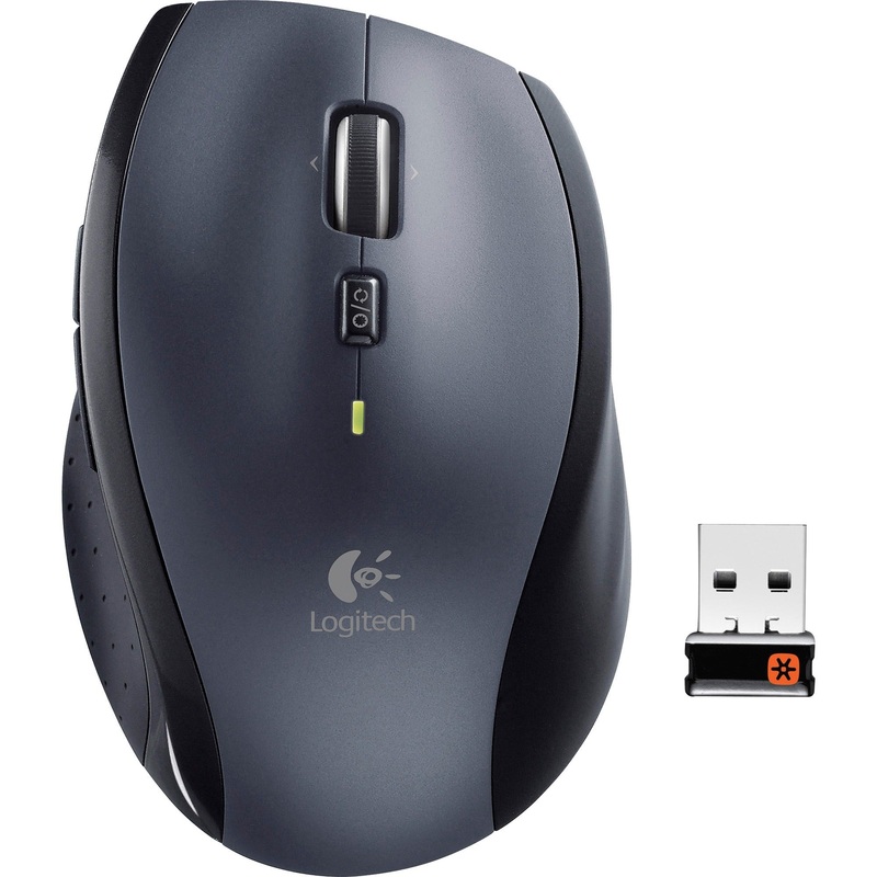 Logitech M705 Marathon Wireless Mouse, 2.4 GHz USB Unifying Receiver, 1000 DPI, 5-Programmable Buttons, 3-Year Battery, Compatible with PC, Mac, Laptop, Chromebook – Black – LOG910001935